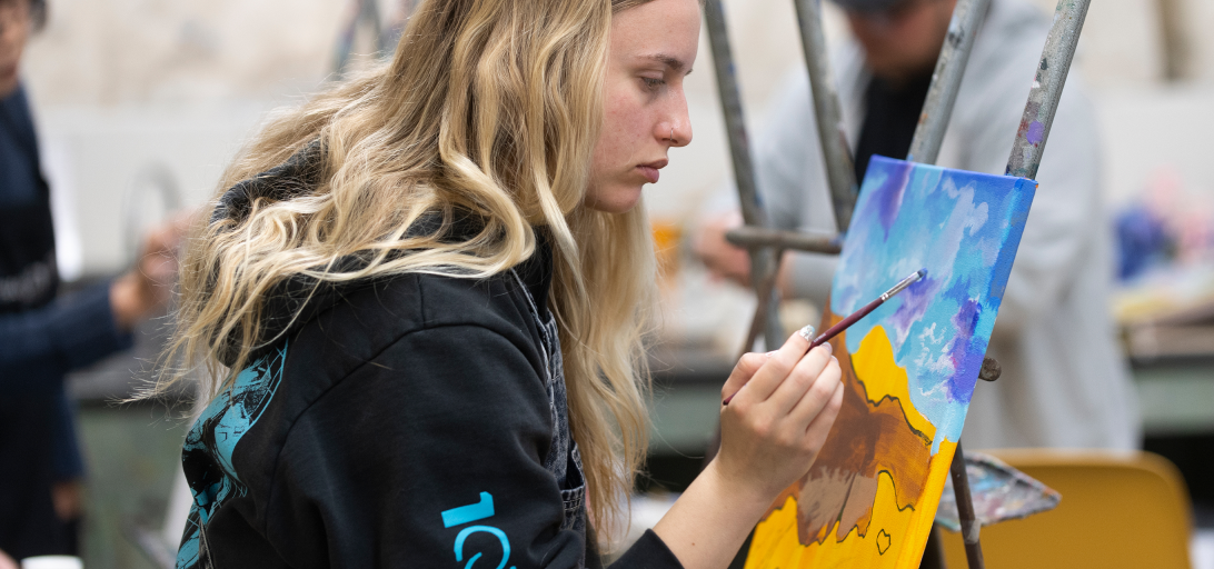 Student painting.