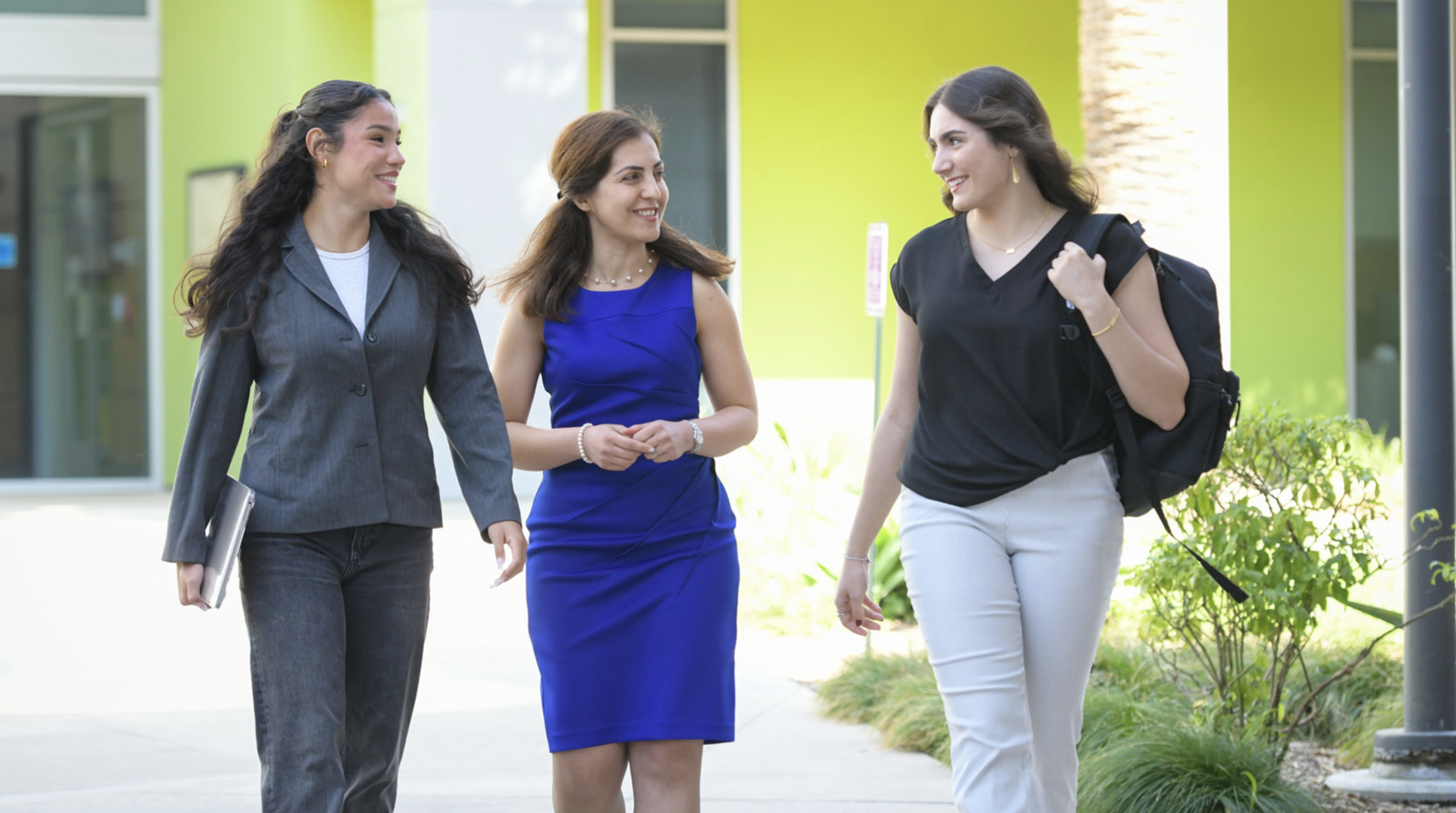 Graduates walking